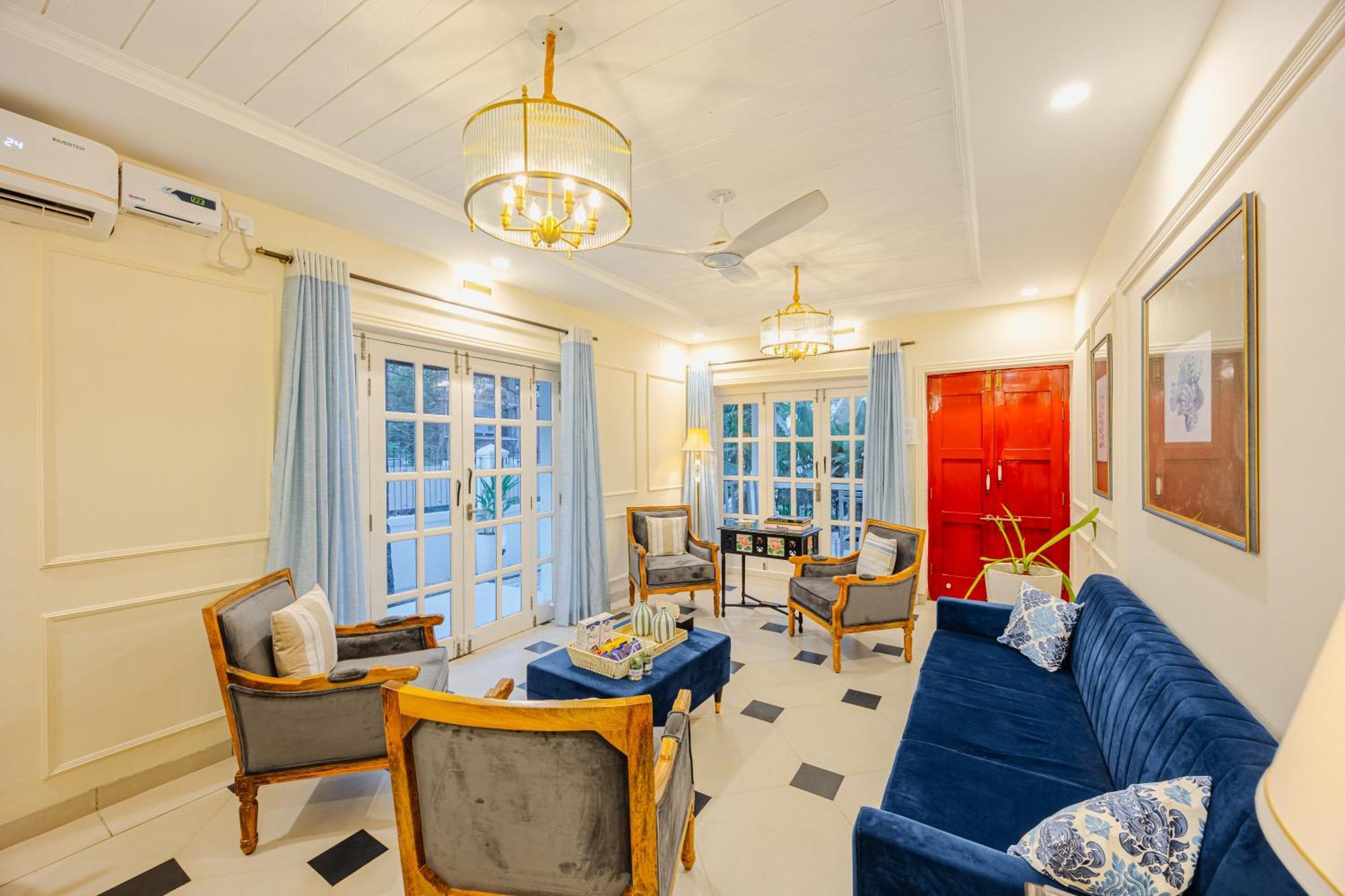 Elivaas 4 Bhk Villa Near Beach With Private Pool & Bar - Casa Boa Vida Candolim Ngoại thất bức ảnh